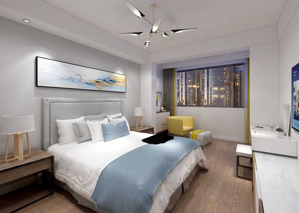 徐汇区广夏公寓102平现代简约风格两室户装修效果图