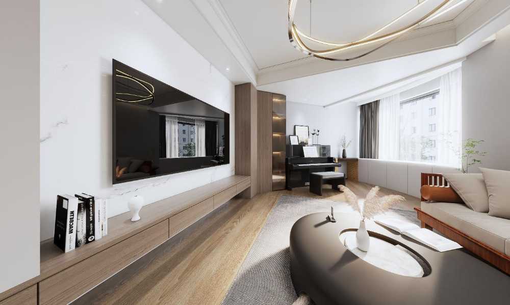 黄浦区百汇公寓103平现代简约风格两室户装修效果图