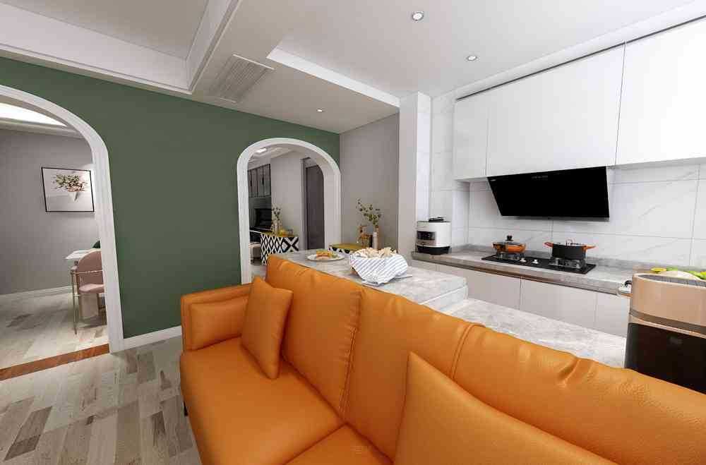 长宁区新安公寓105平混搭风格两室户装修效果图
