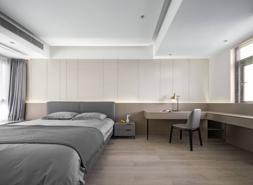 宝山区共康公寓120平现代简约风格三室户装修效果图
