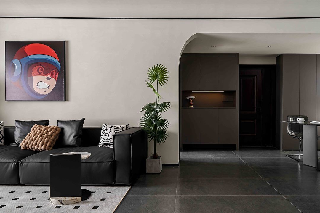 杨浦区君叶公寓105平现代简约风格三室户装修效果图
