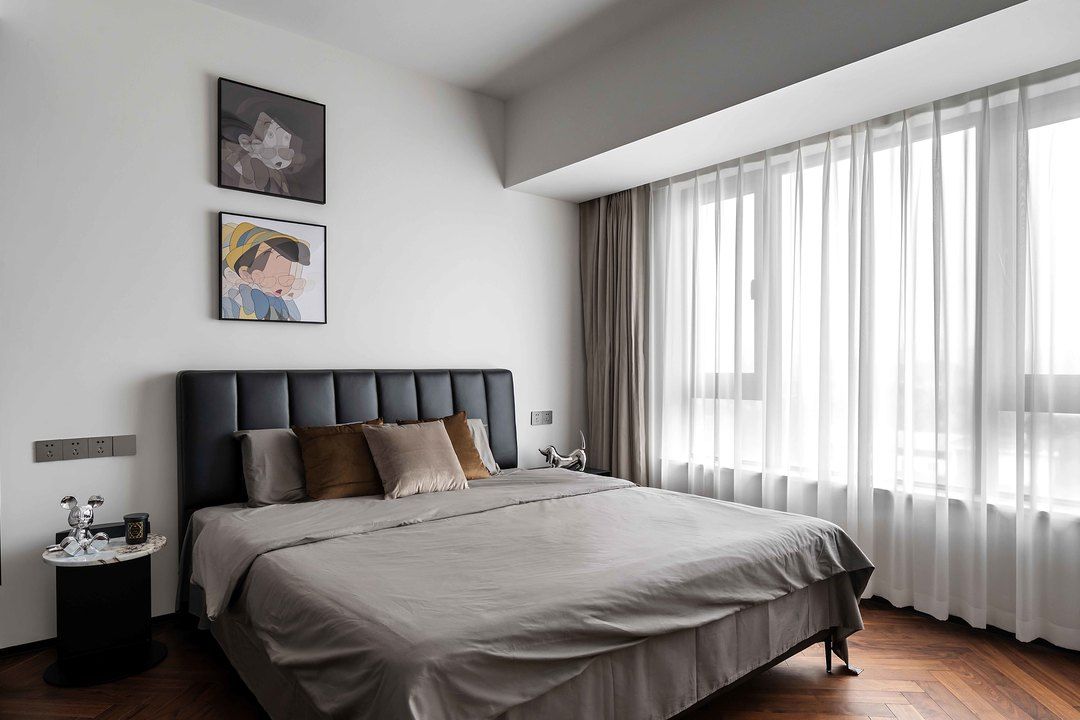 杨浦区君叶公寓105平现代简约风格三室户装修效果图