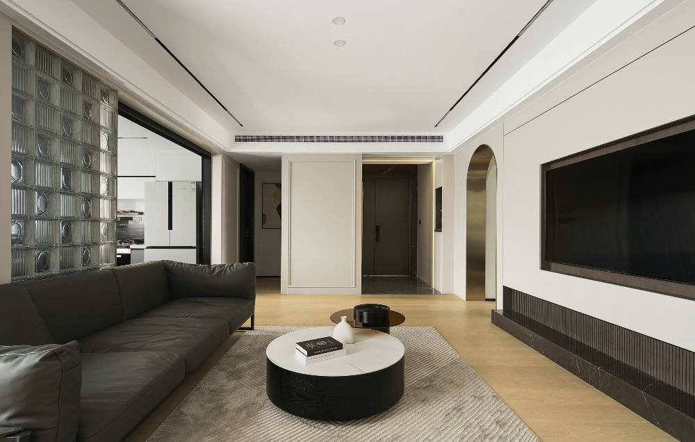 长宁区金狮花园110平米平现代简约风格三室户装修效果图