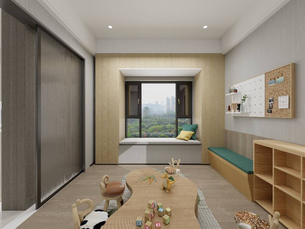 青浦区都汇华庭123平米平现代简约风格三室户装修效果图