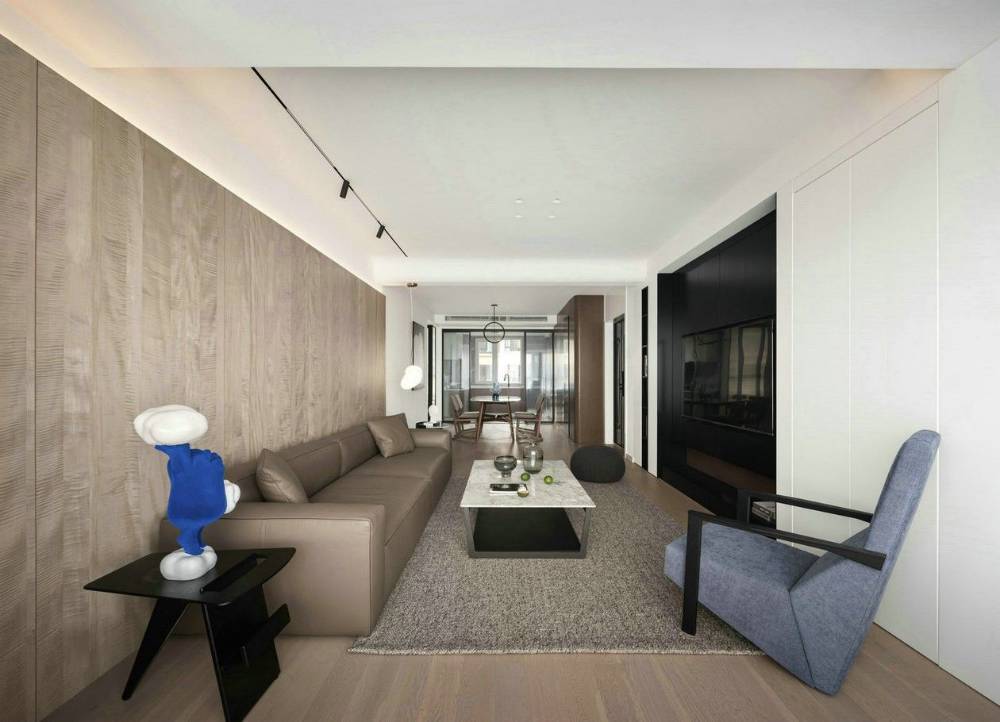 青浦区古思浜别墅150平米平现代简约风格三室户装修效果图
