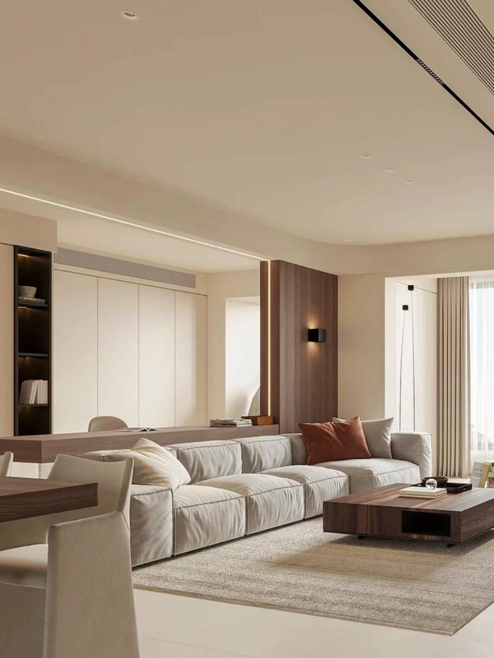 浦东新区和合苑110平米平现代简约风格两室户装修效果图