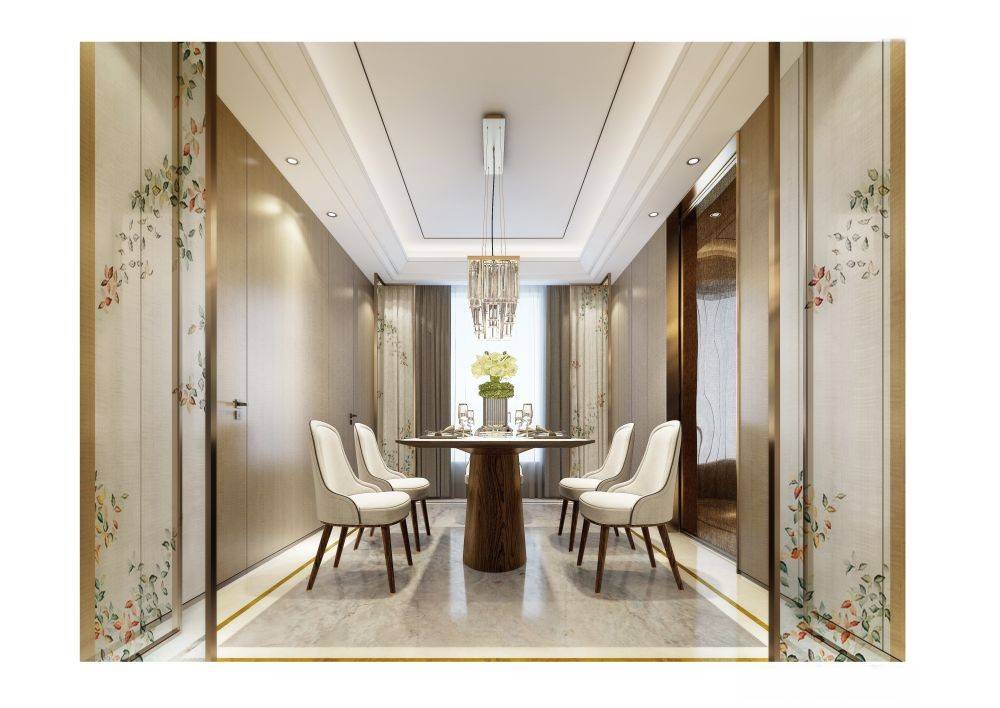松江区合生国际花园119平米平轻奢风格三室户装修效果图
