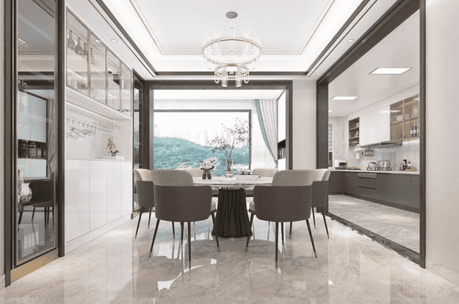 杨浦区海上海新城220平米平中式风格五室户装修效果图