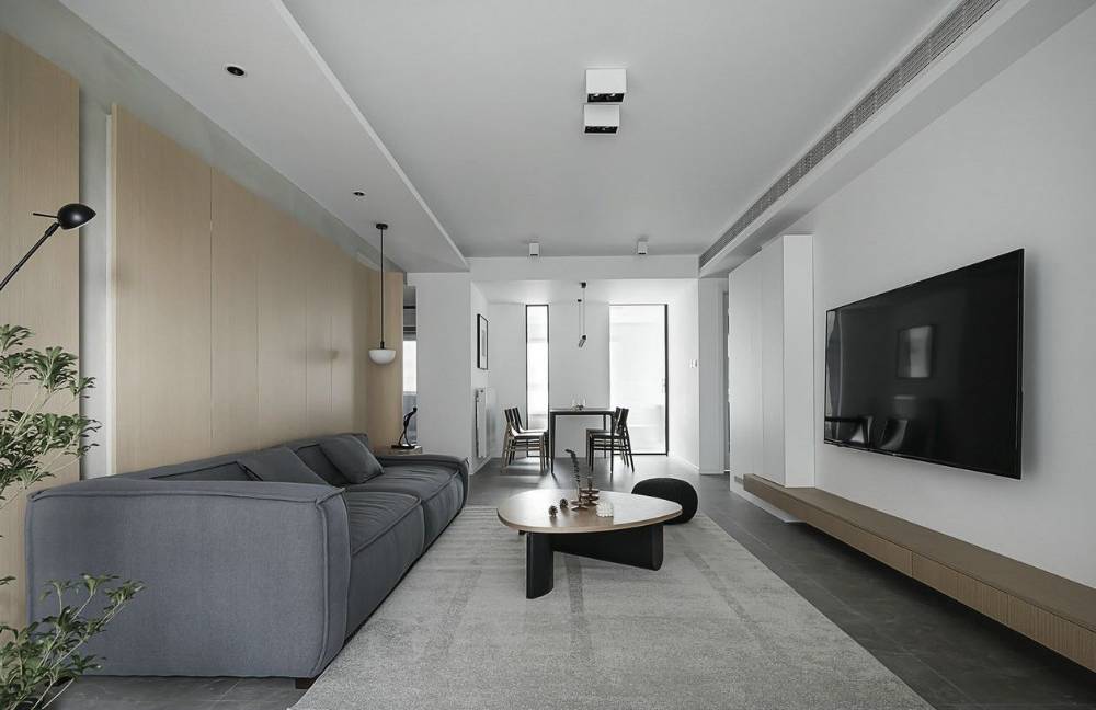 嘉定区中星海上名豪苑110平现代简约风格三室两厅装修效果图