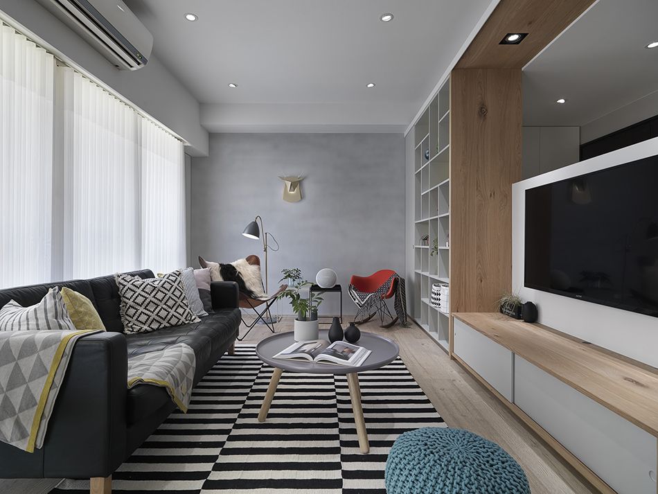 宝山区保利叶78平米平现代简约风格两室户装修效果图