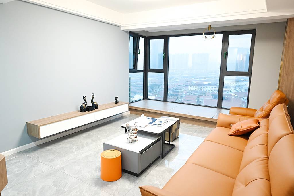 徐汇区徐虹公寓120平现代简约风格三室户装修效果图