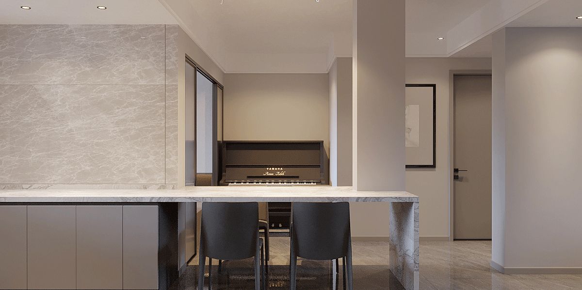 杨浦区建德国际公寓140平米平现代简约风格复式装修效果图