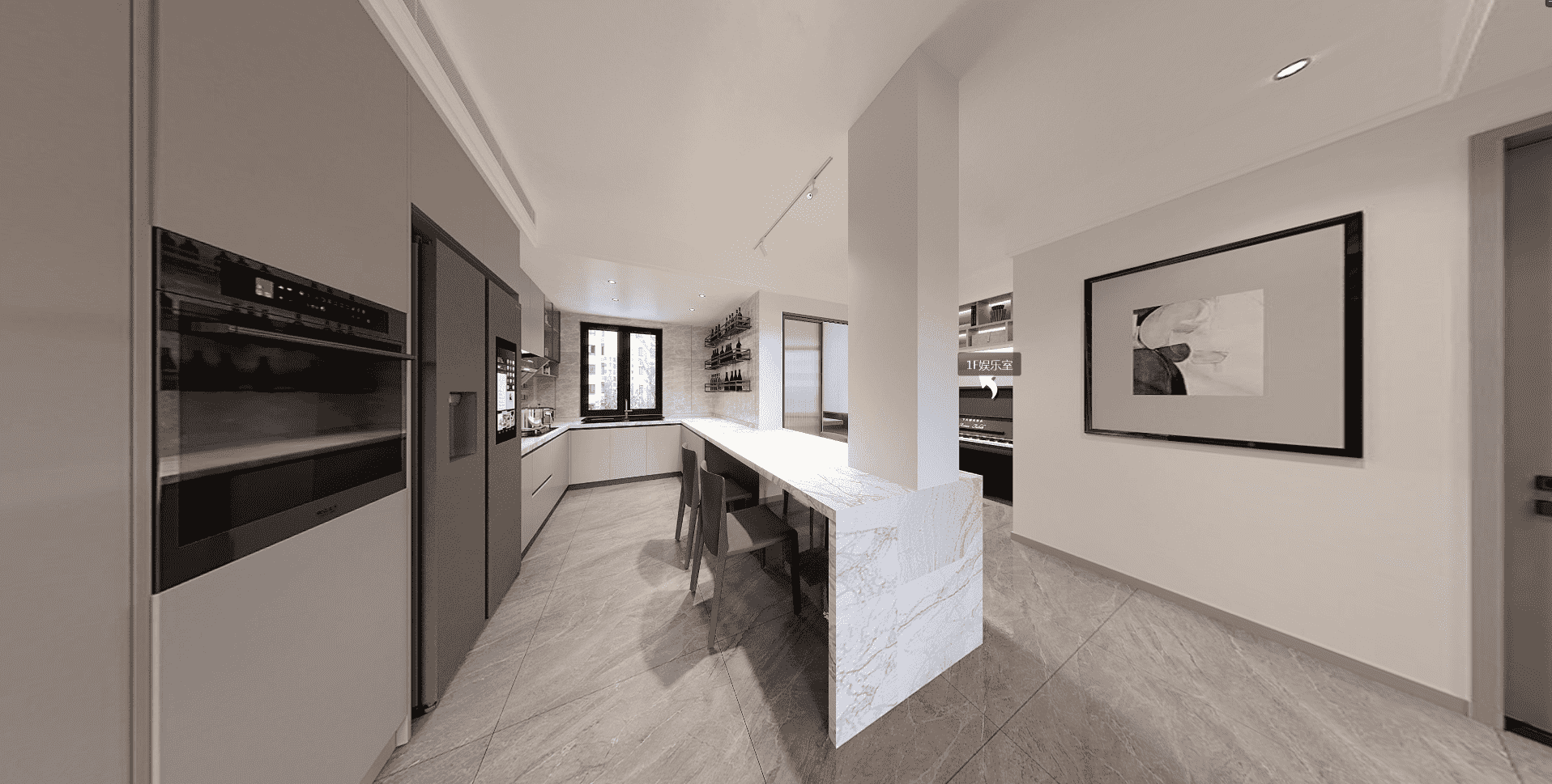 杨浦区建德国际公寓140平米平现代简约风格复式装修效果图