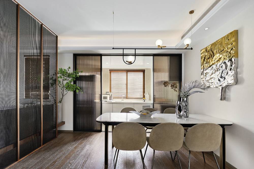 青浦区泰安公寓140平米平北欧风格三室户装修效果图
