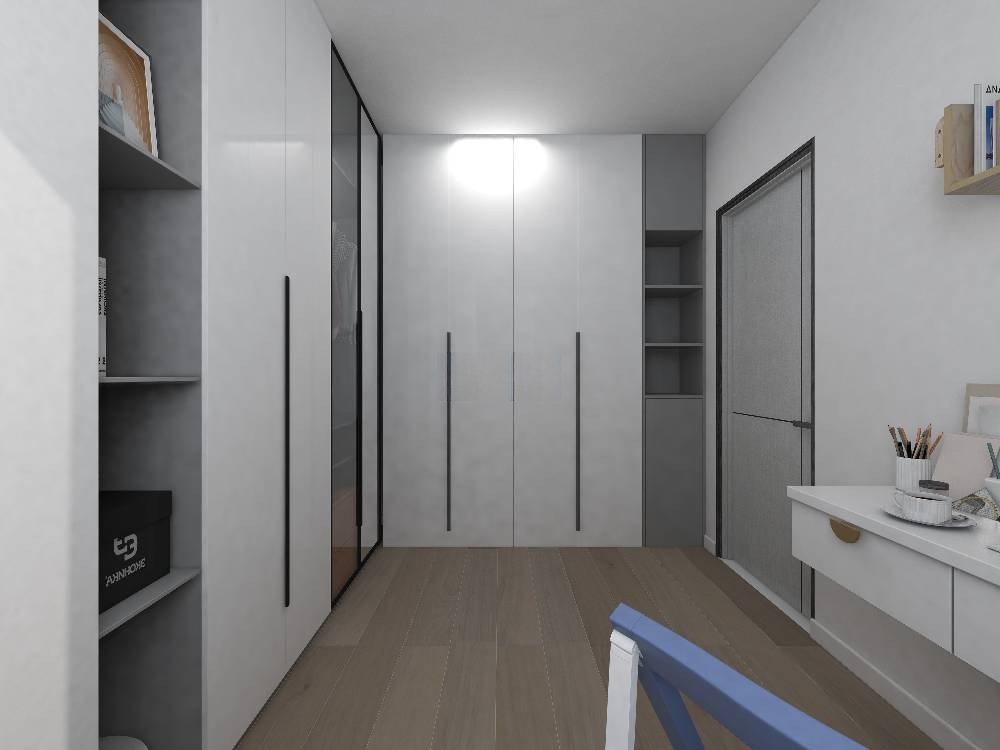 松江区盛都公寓92平米平现代简约风格三室户装修效果图