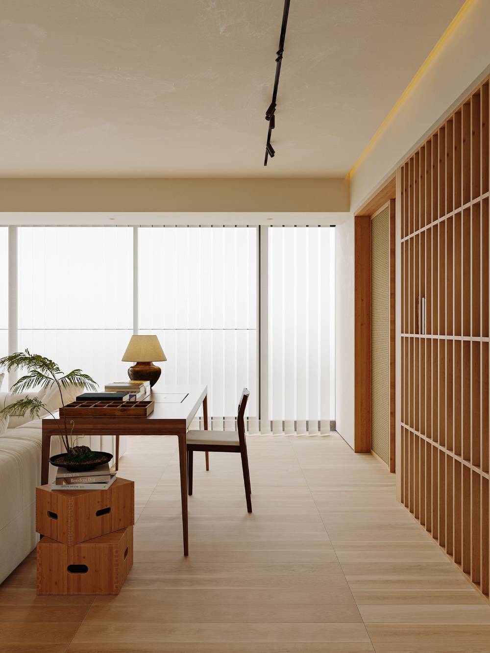 宝山区经纬城市绿洲100平现代简约风格两室户装修效果图
