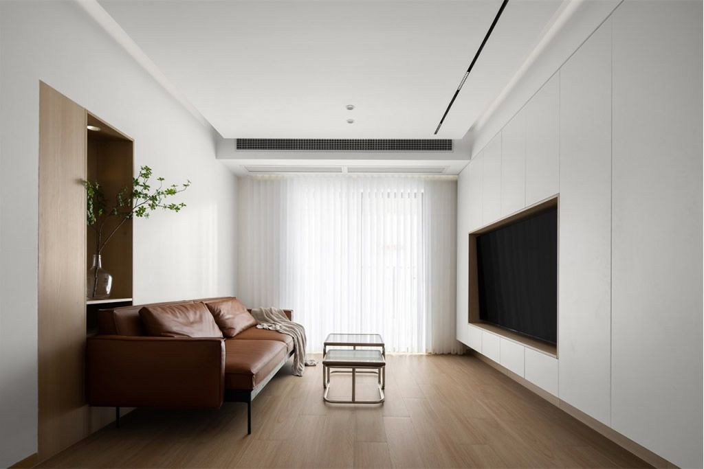 宝山区中环一号97平米平现代简约风格三室户装修效果图