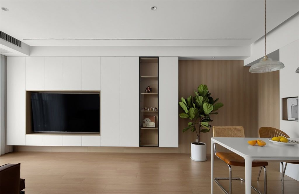 宝山区中环一号97平米平现代简约风格三室户装修效果图