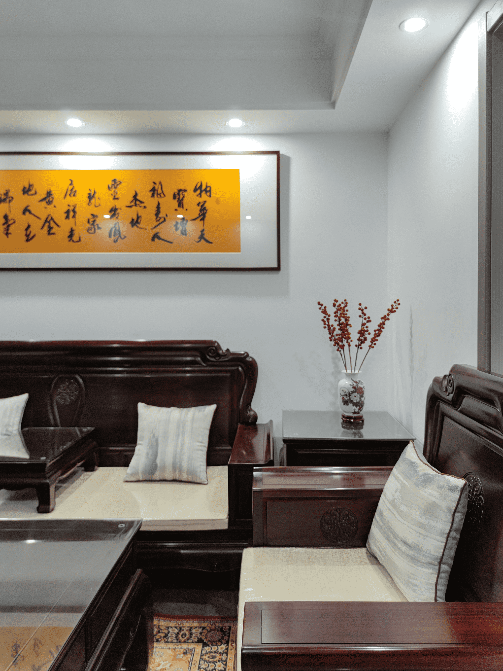 杨浦区富天苑105平米平中式风格三室户装修效果图