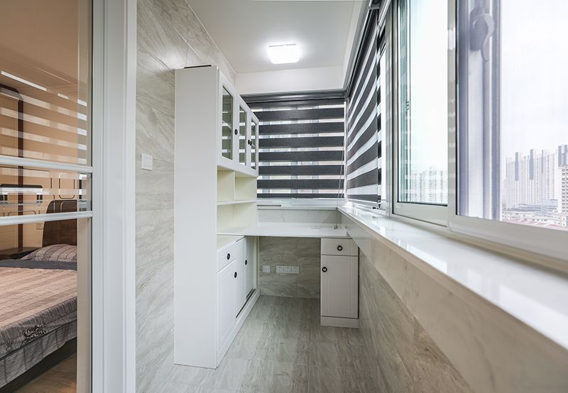 普陀区宏骅公寓98平米平现代简约风格两室户装修效果图