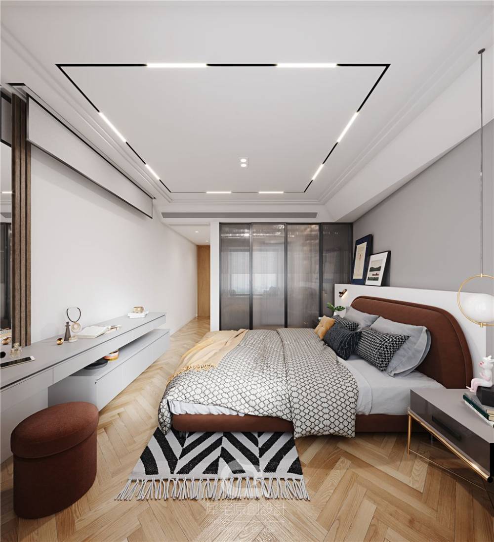 浦东新区证大家园150平米平现代简约风格三室户装修效果图
