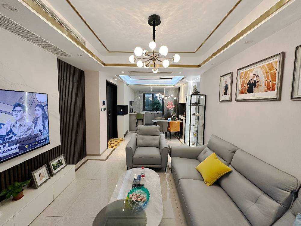 杨浦区东方名城101平现代简约风格两室户装修效果图