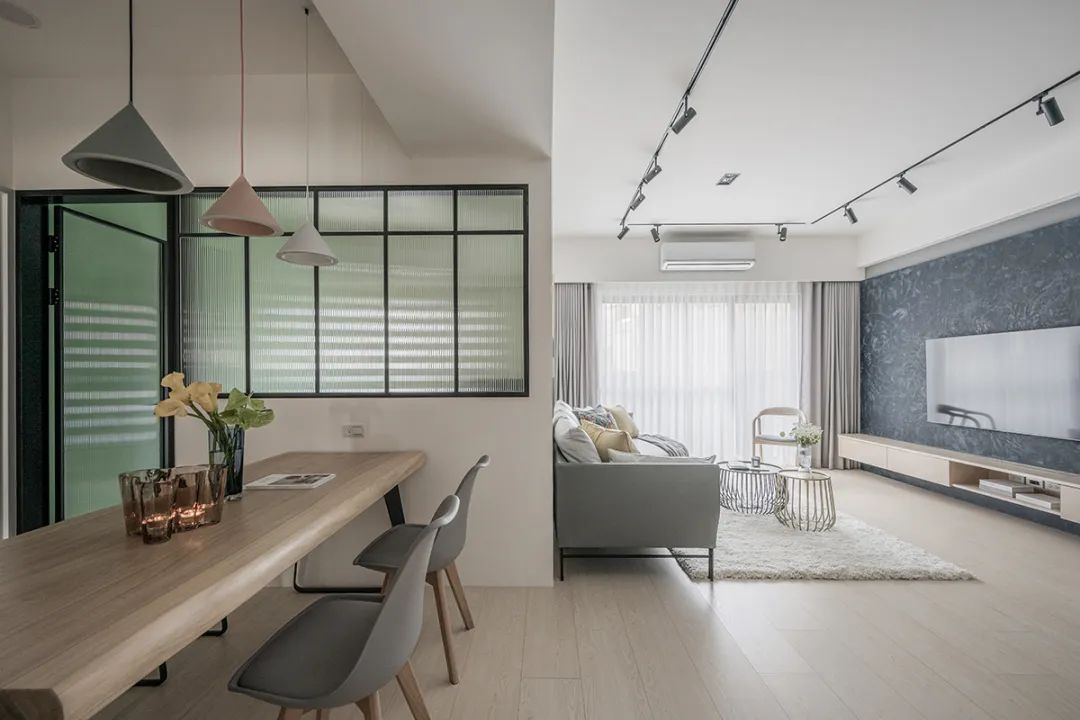 杨浦区城浦公寓105平现代简约风格三室户装修效果图