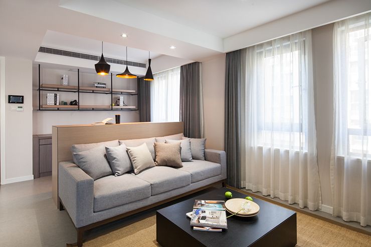 浦东新区证大宽域90平米平现代简约风格两室户装修效果图