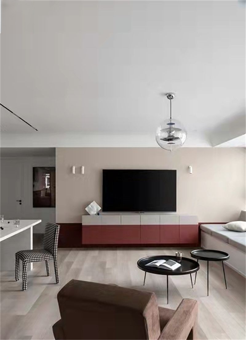 宝山区中环一号123平米平现代简约风格三室户装修效果图