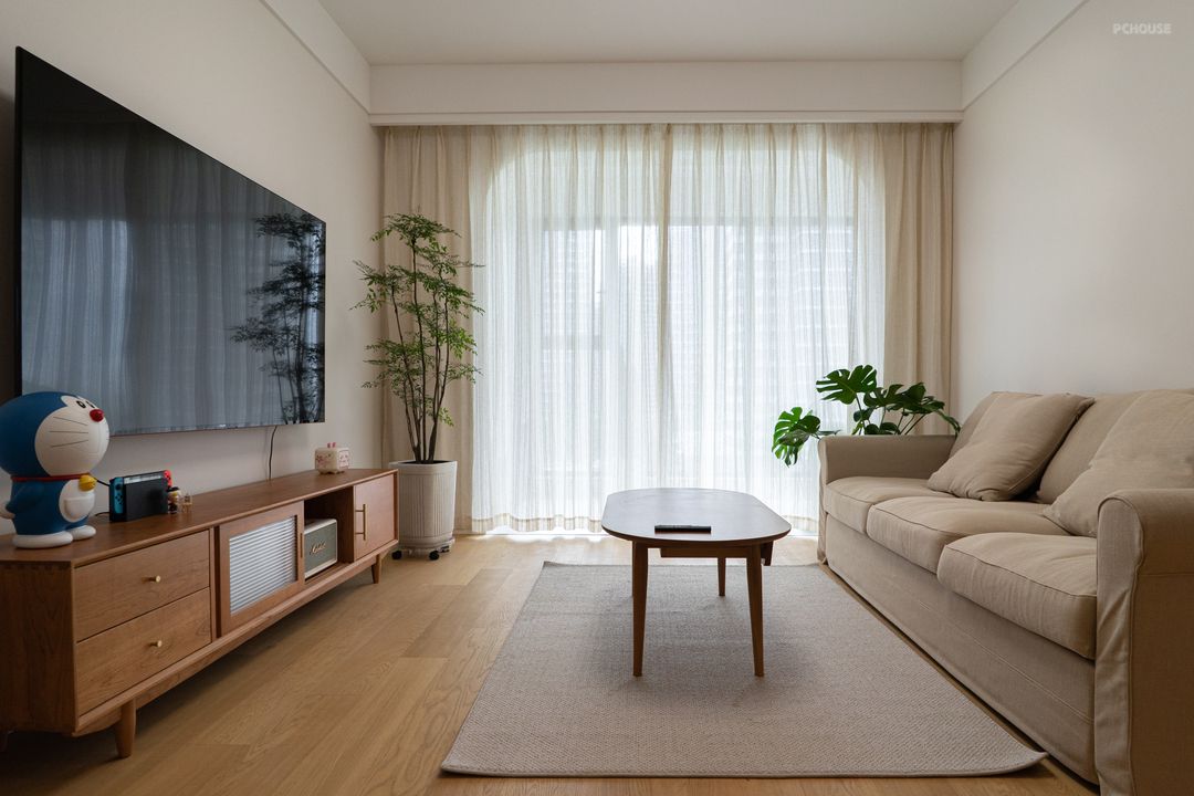 松江区同济晶萃120平现代简约风格三室户装修效果图