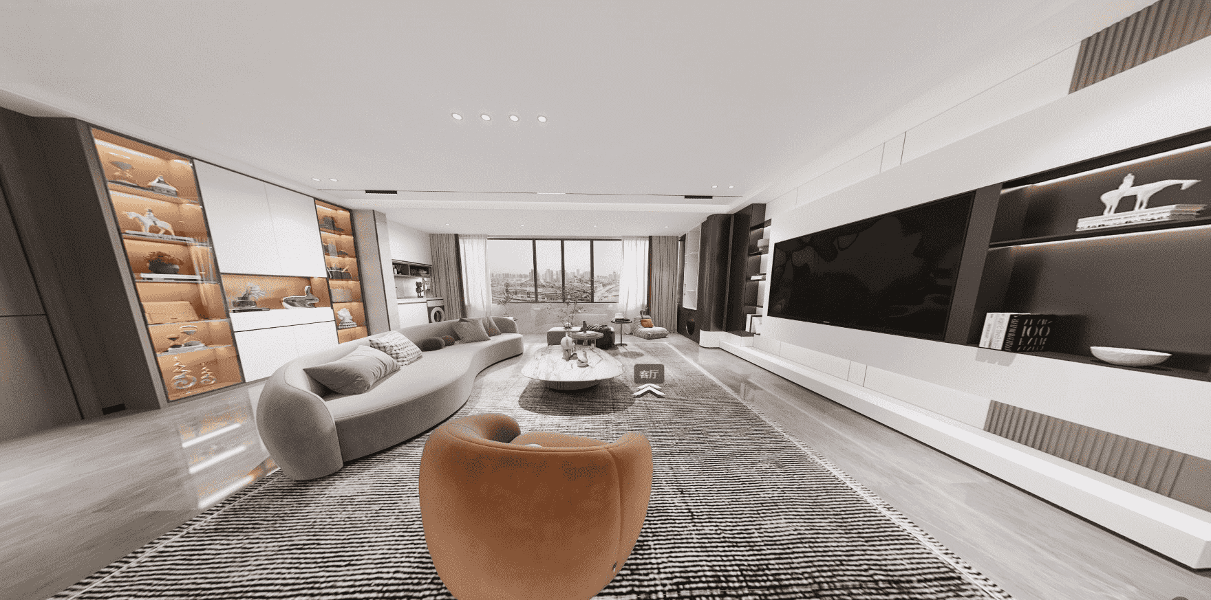 嘉定区金地格林世界4期120平米平现代简约风格三室户装修效果图