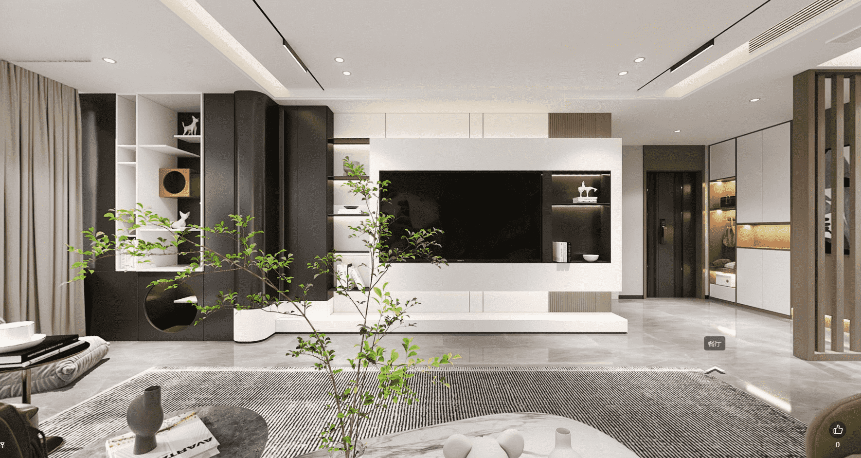 嘉定区金地格林世界4期120平米平现代简约风格三室户装修效果图
