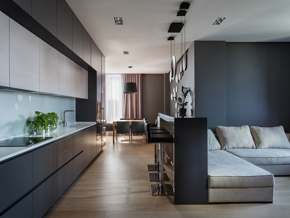 长宁区盛业公寓120平现代简约风格三室户装修效果图