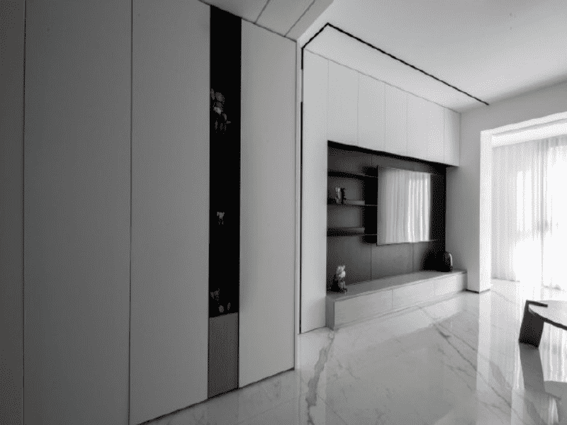 闵行区东苑米蓝城112平米平现代简约风格三室户装修效果图