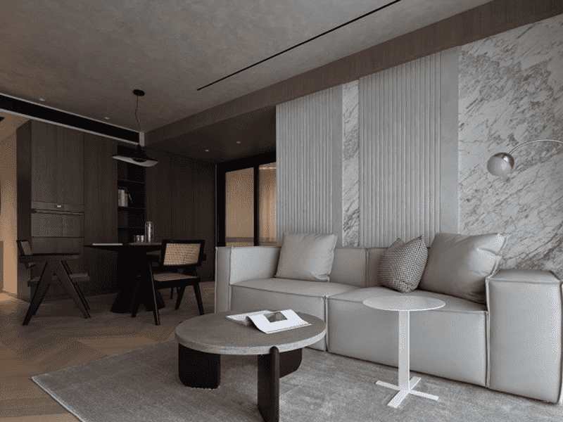 浦东绿地东上海120平现代简约风格三室户装修效果图