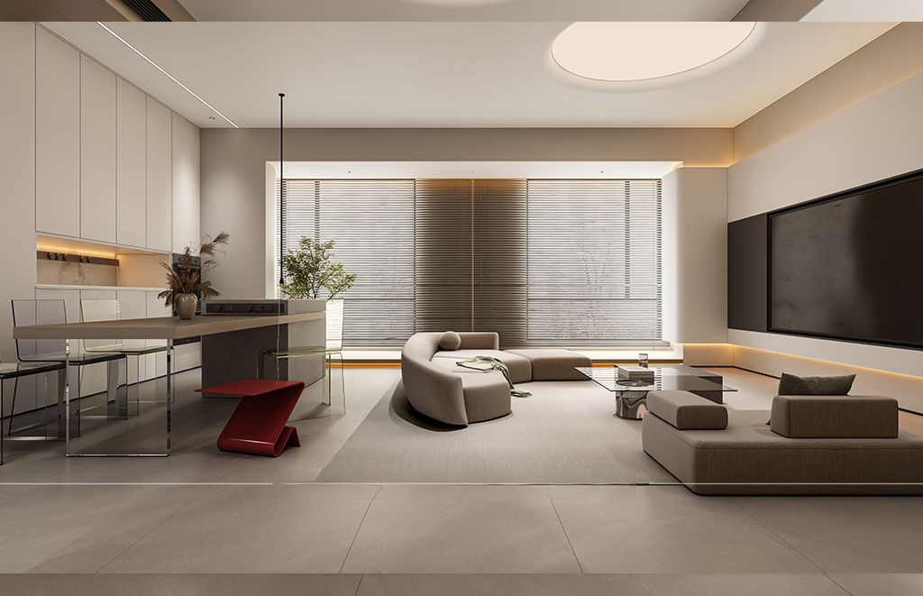 静安区均泰丽轩130平现代简约风格两室户装修效果图
