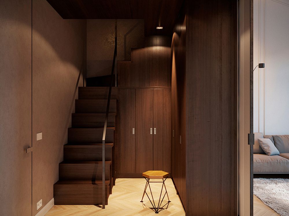 杨浦区椰泰公寓140平混搭风格复式装修效果图