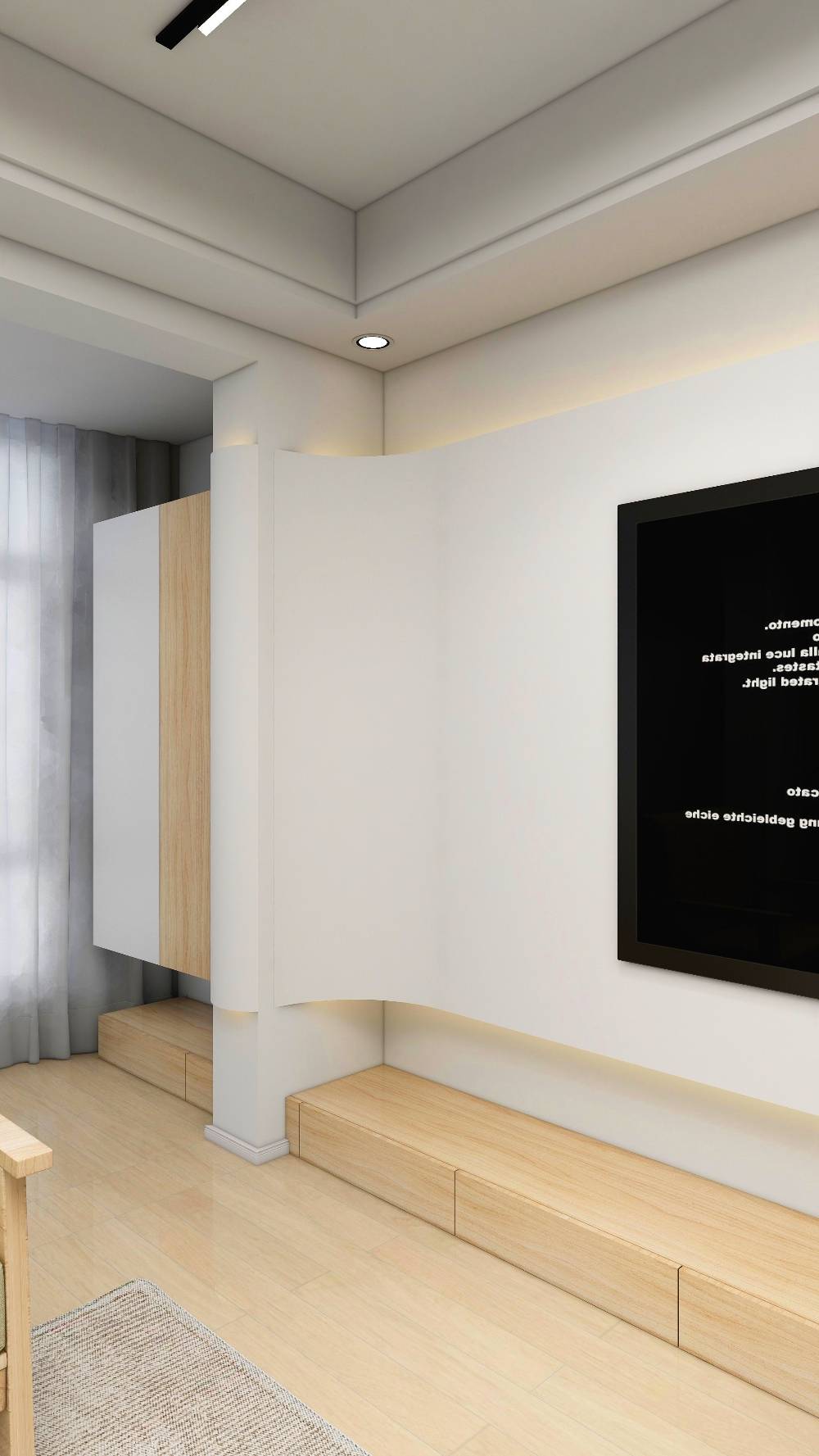 浦东新区欣梅苑100平米平现代简约风格两室户装修效果图