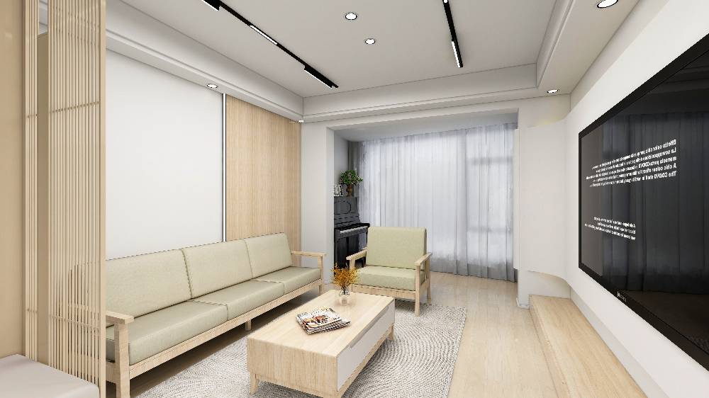 浦东新区欣梅苑100平米平现代简约风格两室户装修效果图