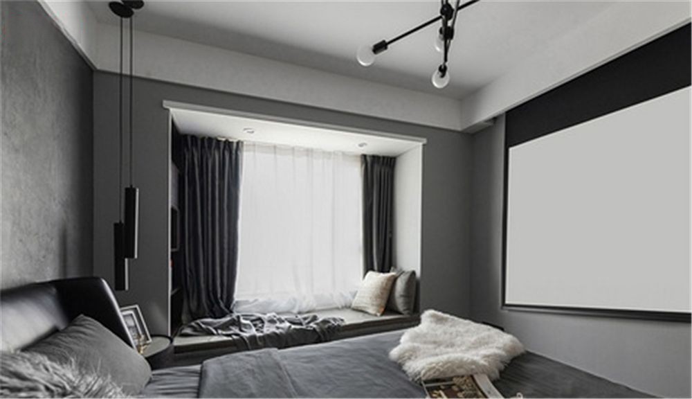 普陀区中环家园89平米平现代简约风格三室户装修效果图