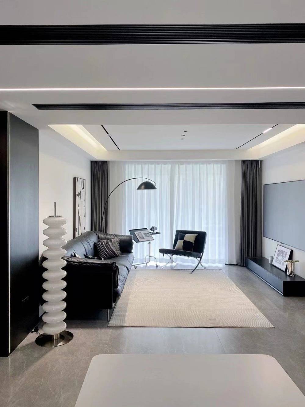 徐汇区龙缘公寓120平现代简约风格三室户装修效果图