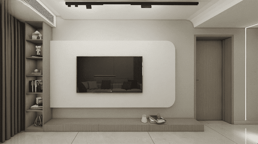 宝山区中环一号120平现代简约风格三室户装修效果图