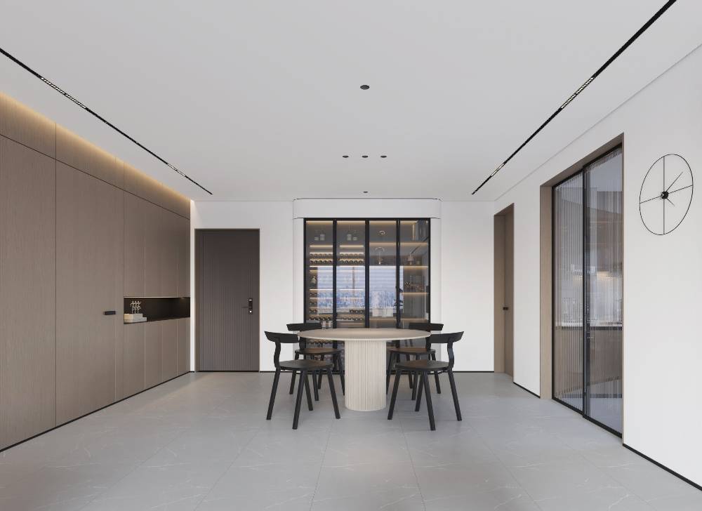 宝山区中环一号115平米平现代简约风格三室户装修效果图