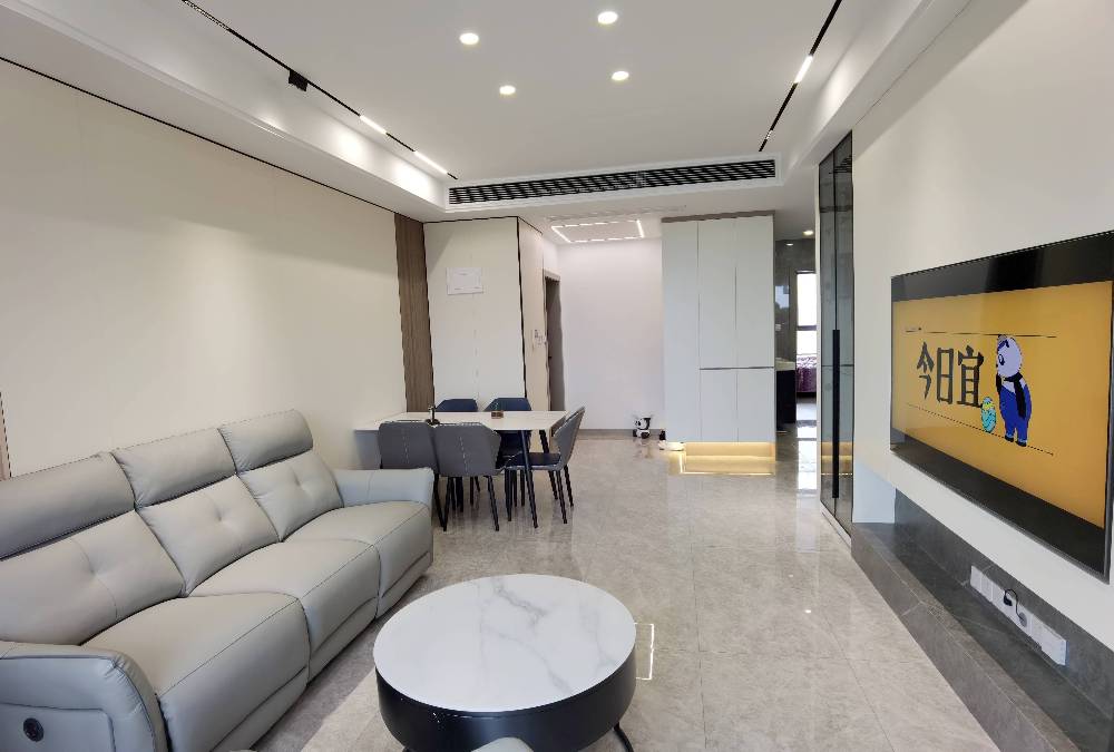 青浦区锦绣逸庭89平米平现代简约风格两室户装修效果图