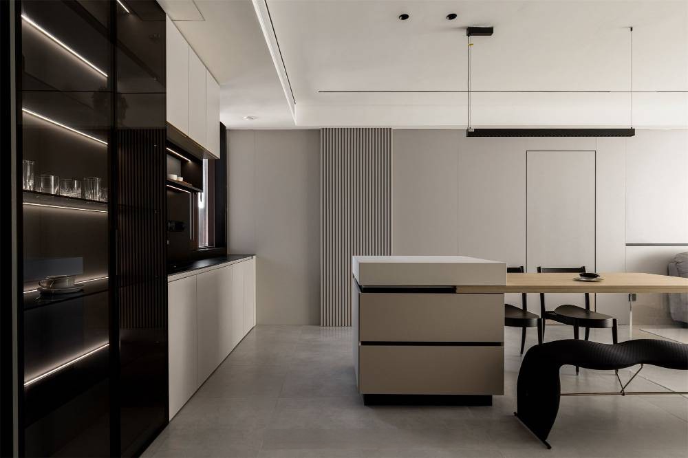宝山区思致公寓130平现代简约风格三室户装修效果图
