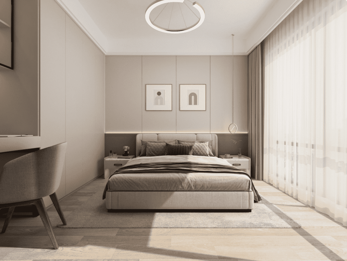浦东西郊都会100平米平现代简约风格三室户装修效果图