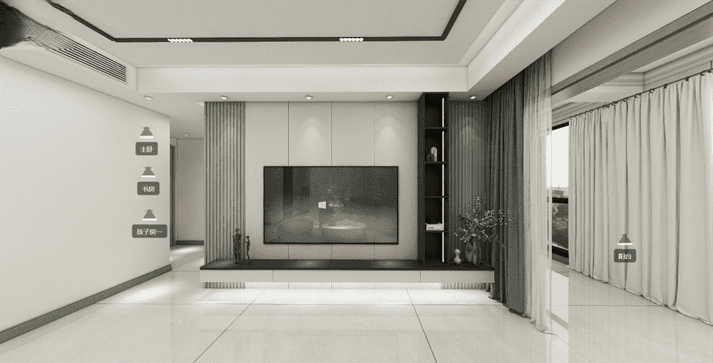 苏州湾景苑180平米平现代简约风格四室户装修效果图