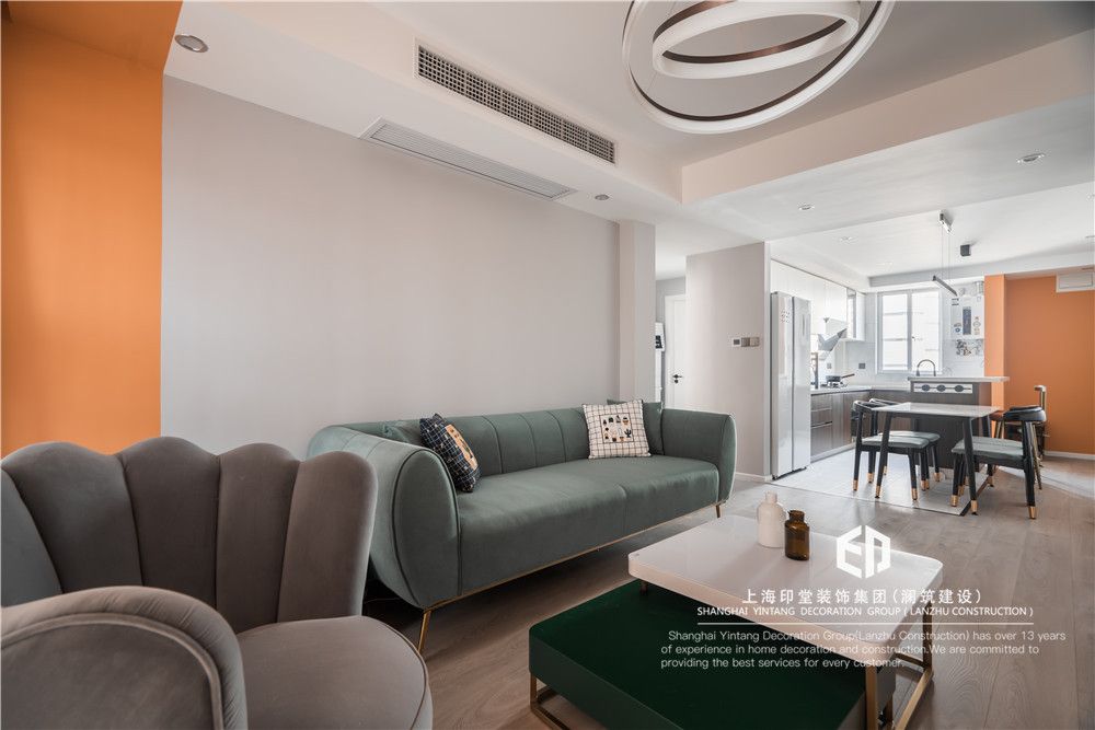 杨浦区-海杨公寓80平现代简约风格两室户装修效果图