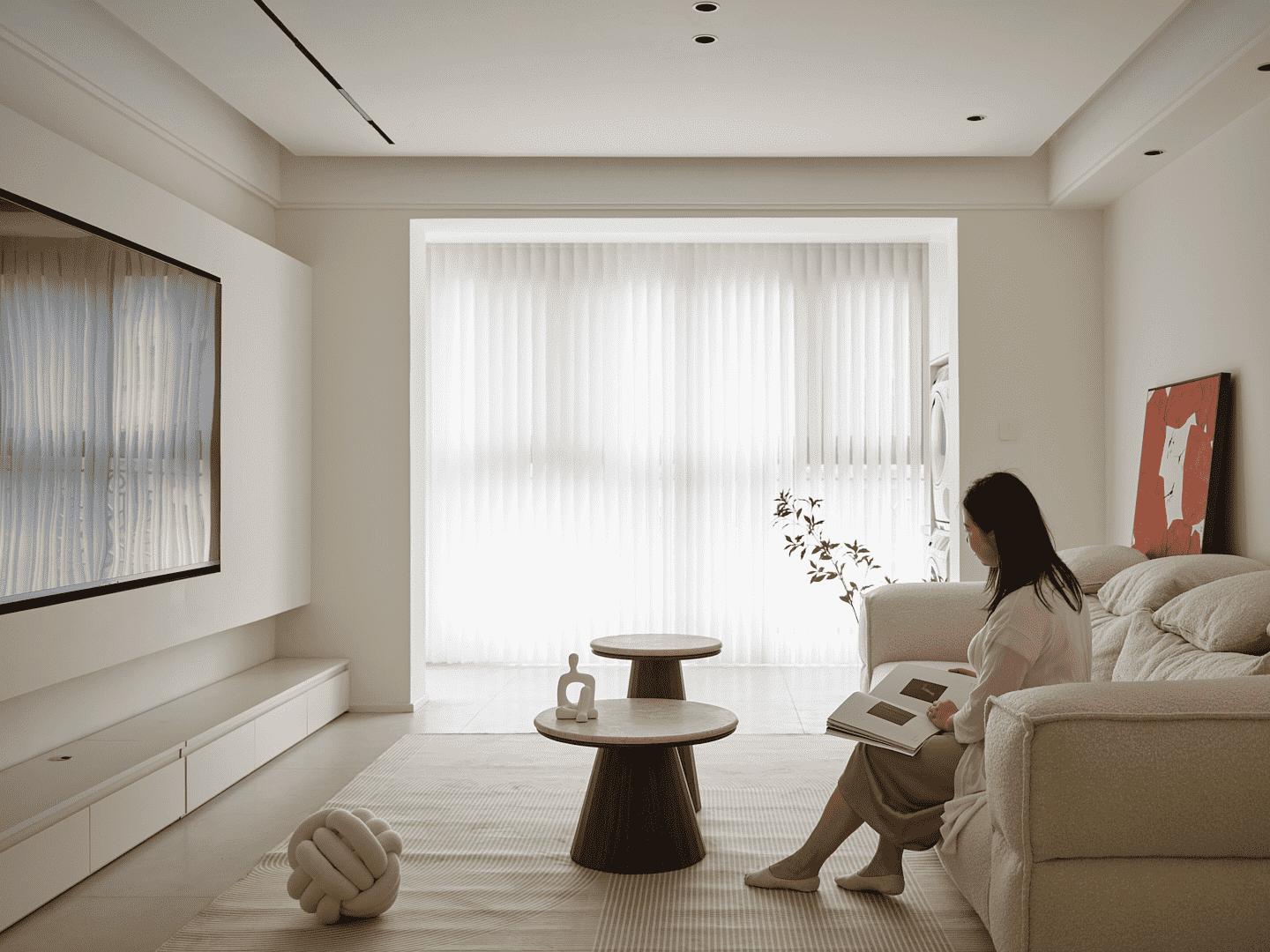 杨浦区新江湾城78平米平现代简约风格两室户装修效果图