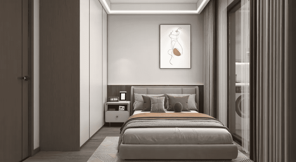 黄浦区桥苑公寓105平现代简约风格两室户装修效果图